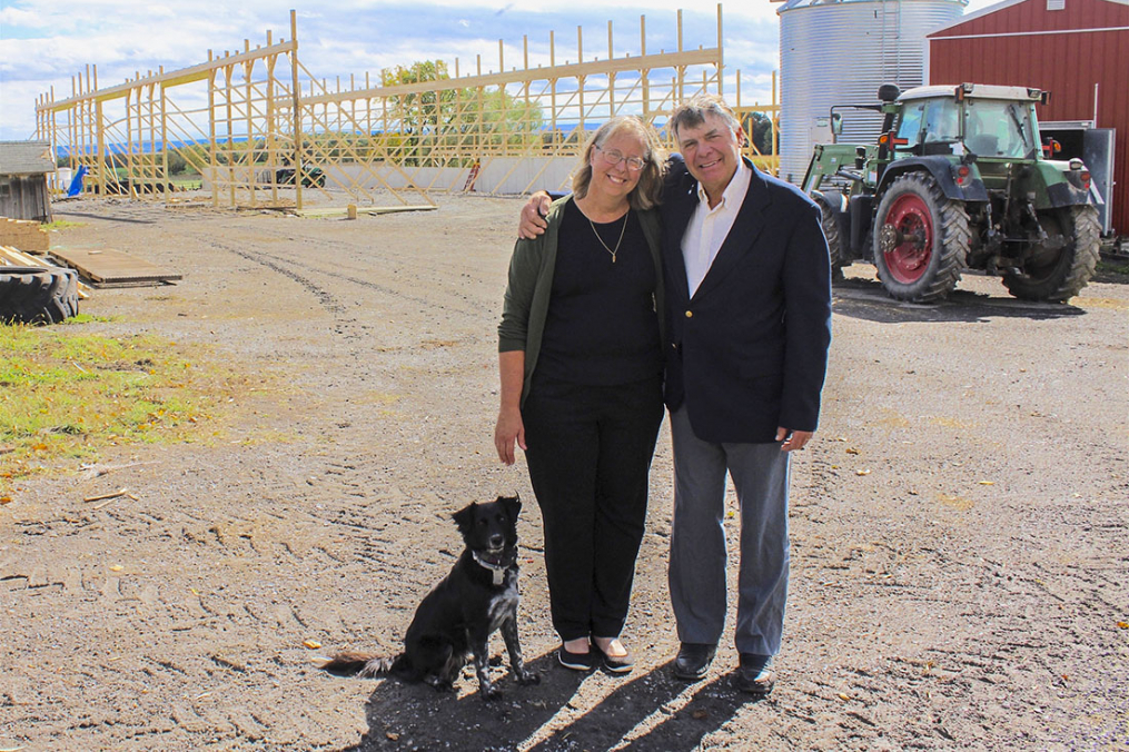 Penn Yan residents Klaas and Mary-Howell Martens on their farm, Lakeview Organic Grain.